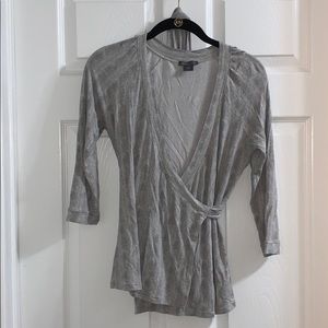 Grey Armani Exchange top.